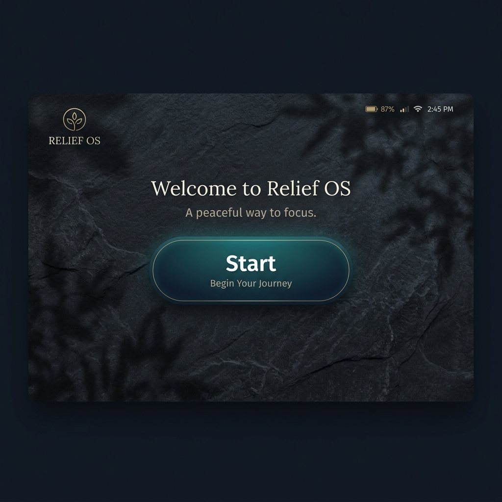 Relief OS calm interface